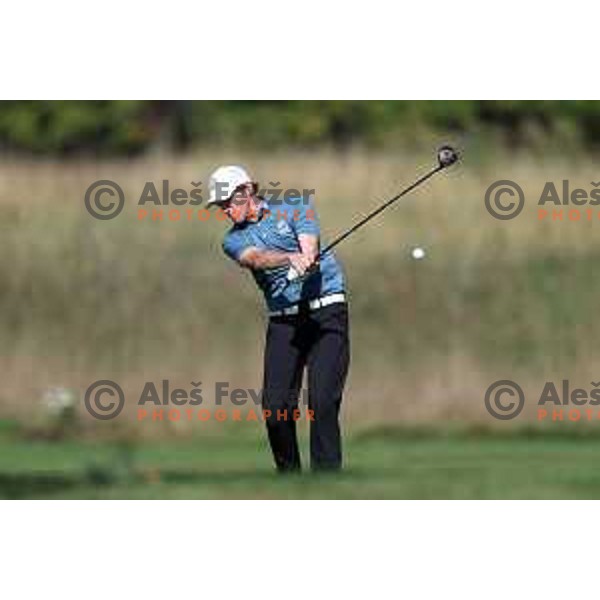 Janez Grilc in action during Final day of Slovenian PGA Championship at King\'s course of Royal Bled golf estate in Slovenia on September 13, 2022