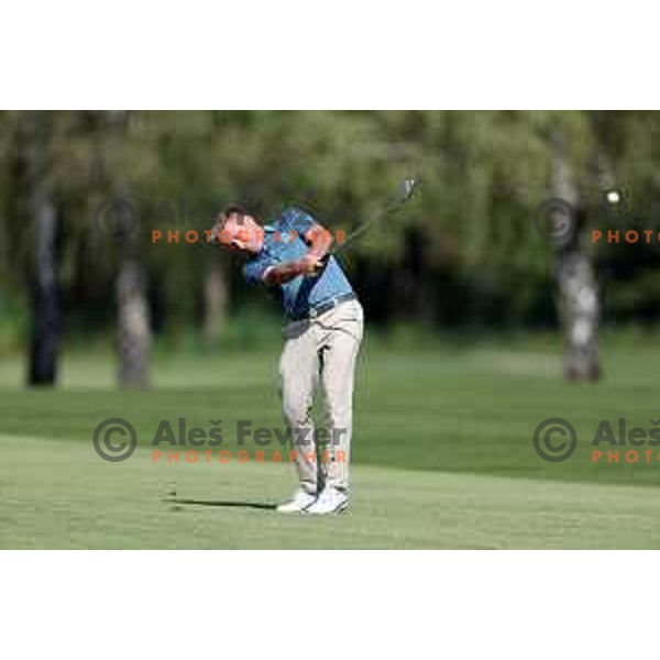 Dani Kraljic in action during Final day of Slovenian PGA Championship at King\'s course of Royal Bled golf estate in Slovenia on September 13, 2022