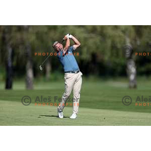 Dani Kraljic in action during Final day of Slovenian PGA Championship at King\'s course of Royal Bled golf estate in Slovenia on September 13, 2022