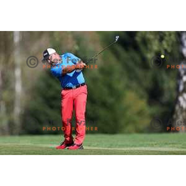 Boris Lah in action during Final day of Slovenian PGA Championship at King\'s course of Royal Bled golf estate in Slovenia on September 13, 2022