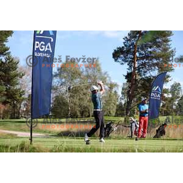 Janez Grilc in action during Final day of Slovenian PGA Championship at King\'s course of Royal Bled golf estate in Slovenia on September 13, 2022