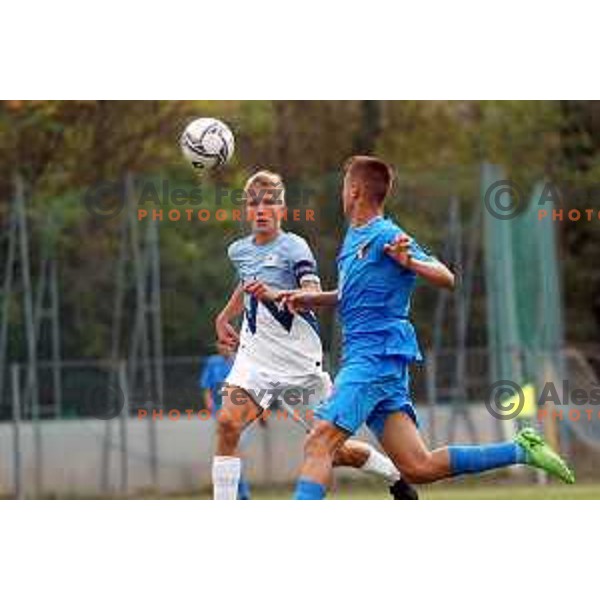 Denis Videnovic of Slovenia in action during U-15 friendly football match between Italy and Slovenia in Gradisca D\'isonzo, Italy on September 15, 2022
