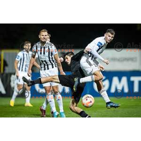 in action during Prva liga Telemach football match between Mura and Olimpija in Fazanerija, Murska Sobota, Slovenia on September 17, 2022. Photo: Jure Banfi