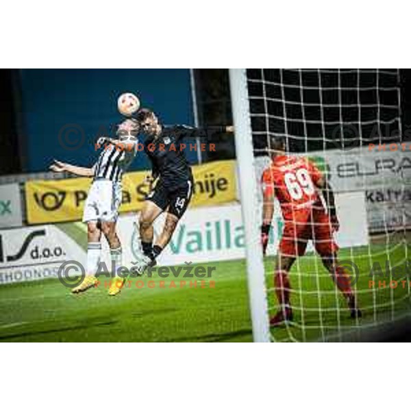 in action during Prva liga Telemach football match between Mura and Olimpija in Fazanerija, Murska Sobota, Slovenia on September 17, 2022. Photo: Jure Banfi