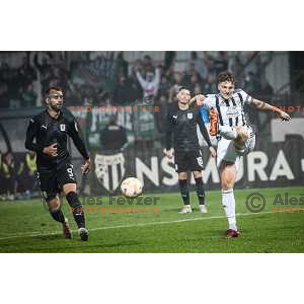 in action during Prva liga Telemach football match between Mura and Olimpija in Fazanerija, Murska Sobota, Slovenia on September 17, 2022. Photo: Jure Banfi
