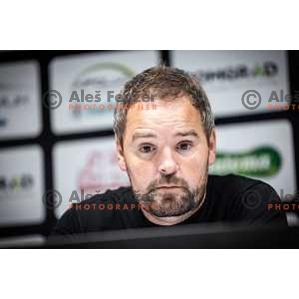 Damir Contala, head coach of Mura at the press conference during Prva liga Telemach football match between Mura and Olimpija in Fazanerija, Murska Sobota, Slovenia on September 17, 2022. Photo: Jure Banfi