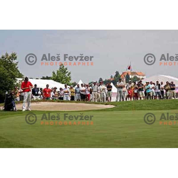 18th hole at final day of Dobro Jutro Slovenia Open golf tournament, Alps Tour, golf course Ptuj, Slovenia 28.6.2008. Photo by Ales Fevzer 