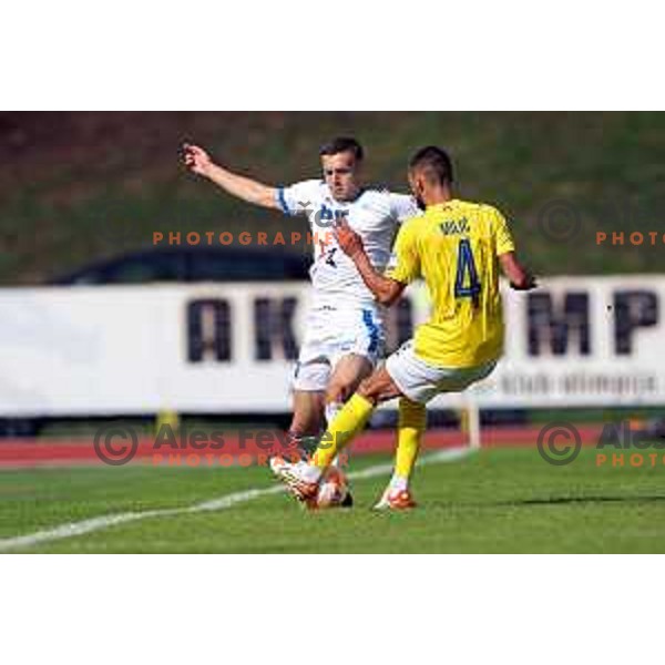 in action during Prva Liga Telemach 2022-2023 football match between Bravo and Gorica in Ljubljana, Slovenia on September 18, 2022