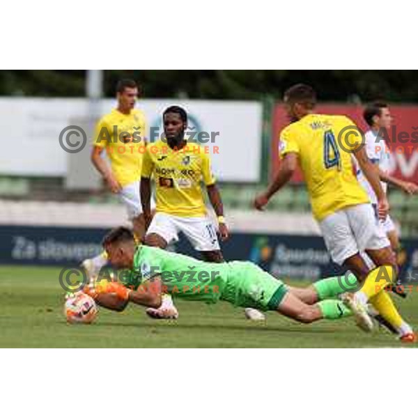 in action during Prva Liga Telemach 2022-2023 football match between Bravo and Gorica in Ljubljana, Slovenia on September 18, 2022