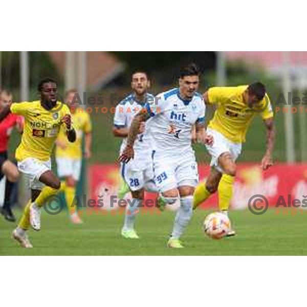 in action during Prva Liga Telemach 2022-2023 football match between Bravo and Gorica in Ljubljana, Slovenia on September 18, 2022