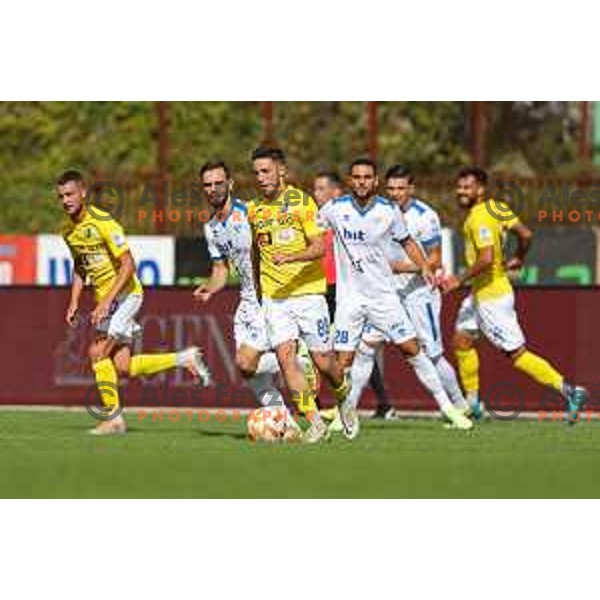 in action during Prva Liga Telemach 2022-2023 football match between Bravo and Gorica in Ljubljana, Slovenia on September 18, 2022