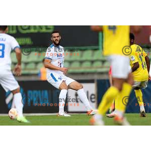 in action during Prva Liga Telemach 2022-2023 football match between Bravo and Gorica in Ljubljana, Slovenia on September 18, 2022