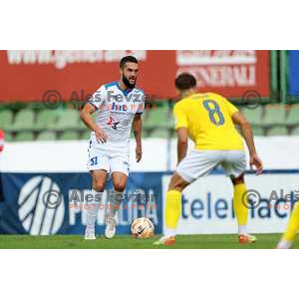 in action during Prva Liga Telemach 2022-2023 football match between Bravo and Gorica in Ljubljana, Slovenia on September 18, 2022