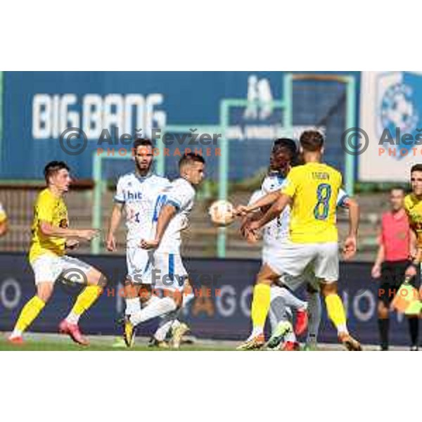 in action during Prva Liga Telemach 2022-2023 football match between Bravo and Gorica in Ljubljana, Slovenia on September 18, 2022