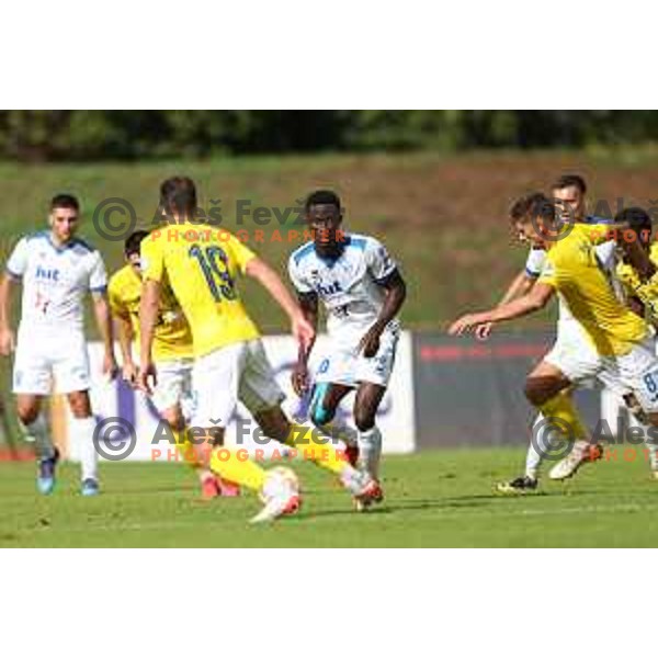 in action during Prva Liga Telemach 2022-2023 football match between Bravo and Gorica in Ljubljana, Slovenia on September 18, 2022