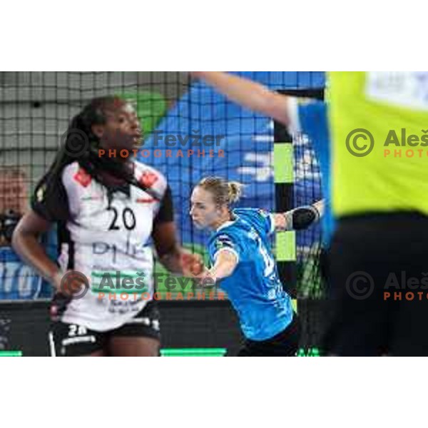 Daria Dmitrieva in action during EHF Champions league Women handball match between Krim Mercator (SLO) and Vipers Kristiansand (NOR) in Ljubljana, Slovenia on September 18, 2022