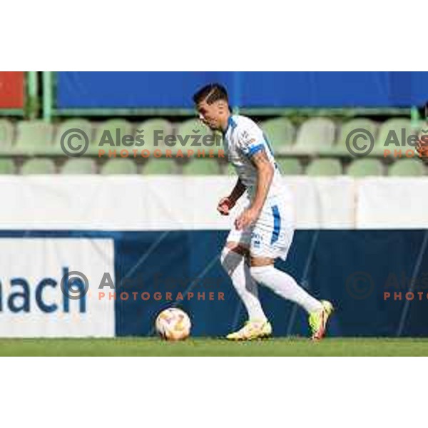 in action during Prva Liga Telemach 2022-2023 football match between Bravo and Gorica in Ljubljana, Slovenia on September 18, 2022
