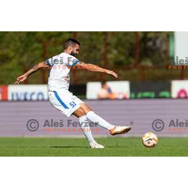 in action during Prva Liga Telemach 2022-2023 football match between Bravo and Gorica in Ljubljana, Slovenia on September 18, 2022