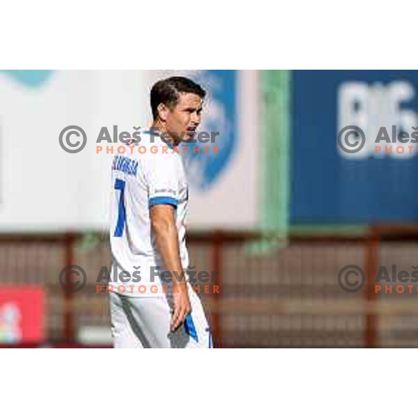 Etien Velikonja in action during Prva Liga Telemach 2022-2023 football match between Bravo and Gorica in Ljubljana, Slovenia on September 18, 2022