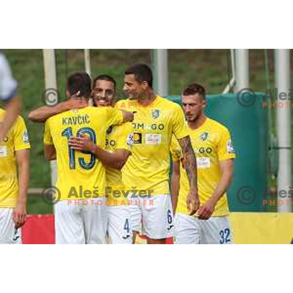 in action during Prva Liga Telemach 2022-2023 football match between Bravo and Gorica in Ljubljana, Slovenia on September 18, 2022