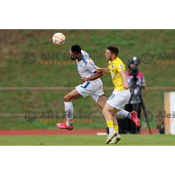 in action during Prva Liga Telemach 2022-2023 football match between Bravo and Gorica in Ljubljana, Slovenia on September 18, 2022