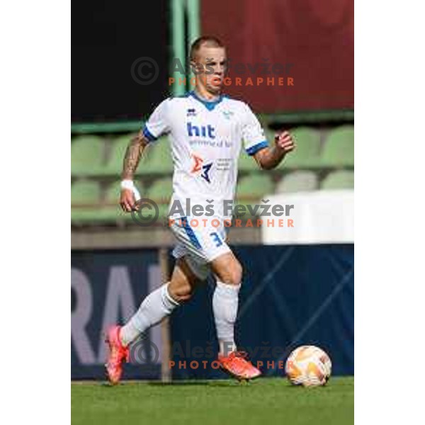 in action during Prva Liga Telemach 2022-2023 football match between Bravo and Gorica in Ljubljana, Slovenia on September 18, 2022
