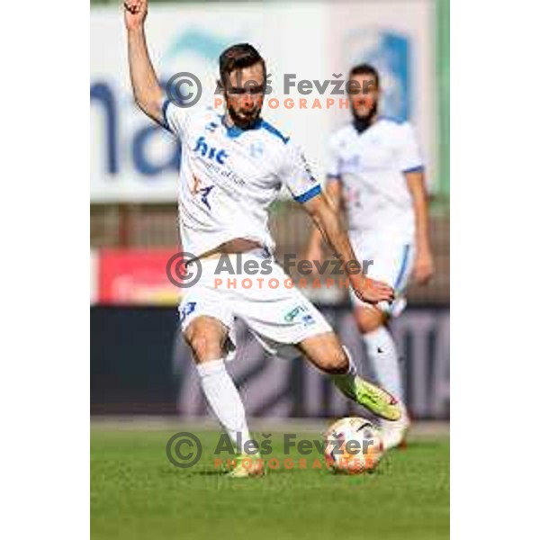 in action during Prva Liga Telemach 2022-2023 football match between Bravo and Gorica in Ljubljana, Slovenia on September 18, 2022