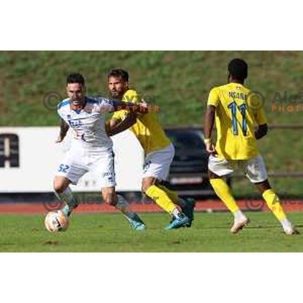 in action during Prva Liga Telemach 2022-2023 football match between Bravo and Gorica in Ljubljana, Slovenia on September 18, 2022