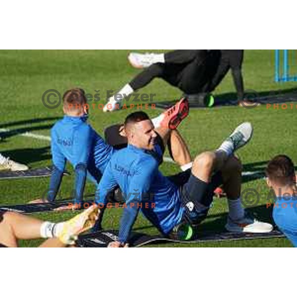 Jasmin Kurtic of Slovenia during the practice session of Slovenia National football team in NNC Brdo, Slovenia on September 19, 2022