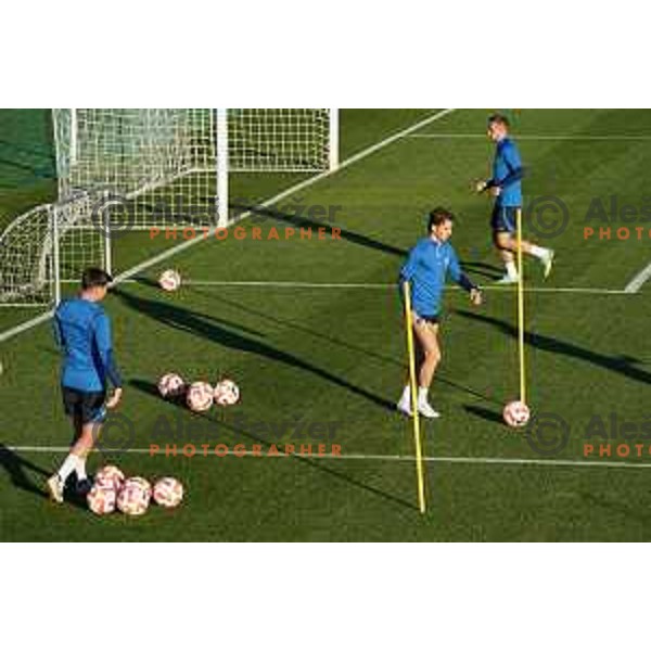 Luka Zahovic of Slovenia during the practice session of Slovenia National football team in NNC Brdo, Slovenia on September 19, 2022