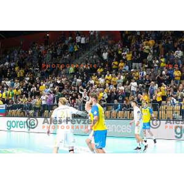 in action during EHF Champions League handball match between Celje Pivovarna Lasko and THW Kiel in Zlatorog Arena, Celje, Slovenia on September 21, 2022