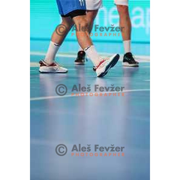 in action during EHF Champions League handball match between Celje Pivovarna Lasko and THW Kiel in Zlatorog Arena, Celje, Slovenia on September 21, 2022