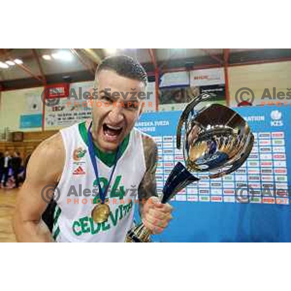 Alen Omic of Cedevita Olimpija, winner of the Slovenian basketball SuperCup match between Cedevita Olimpija and Helios Suns in Skofja Loka on September 23, 2022
