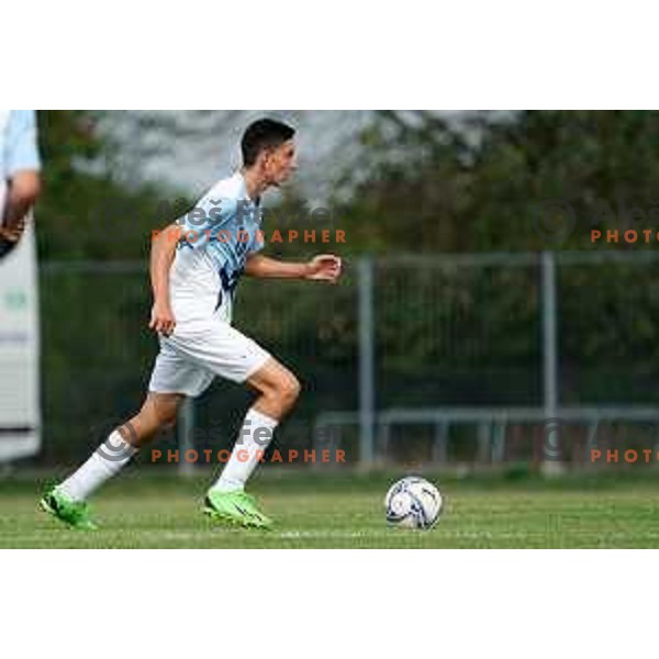 in action during U-15 friendly football match between Italy and Slovenia in Gradisca D\'isonzo, Italy on September 15, 2022