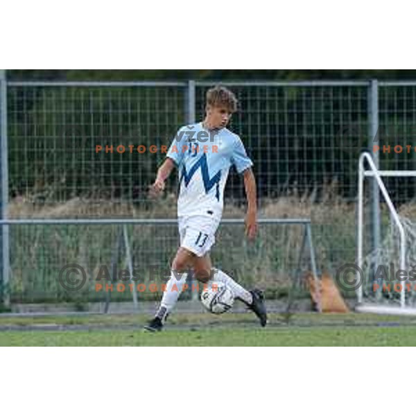 in action during U-15 friendly football match between Italy and Slovenia in Gradisca D\'isonzo, Italy on September 15, 2022