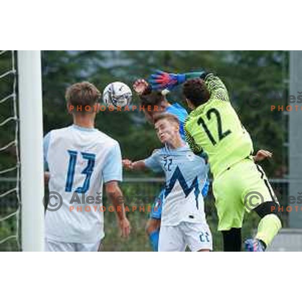 Tanej Handanovic of Slovenia during U-15 friendly football match between Italy and Slovenia in Gradisca D\'isonzo, Italy on September 15, 2022