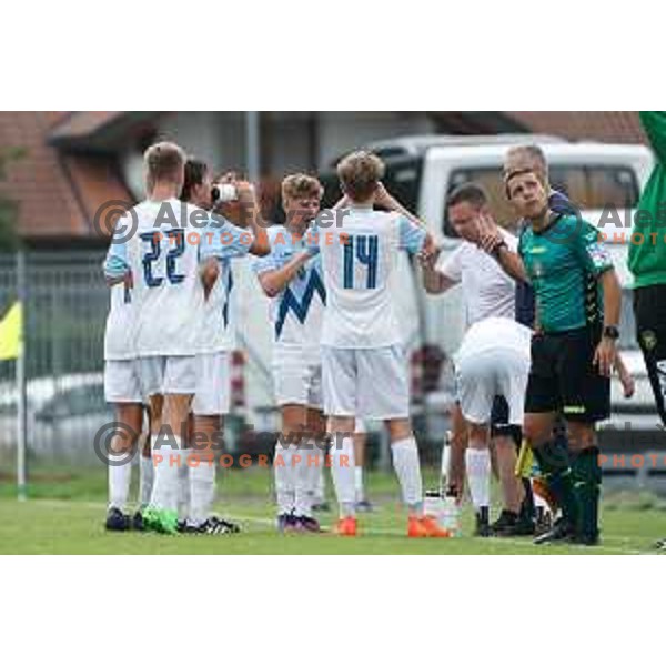 in action during U-15 friendly football match between Italy and Slovenia in Gradisca D\'isonzo, Italy on September 15, 2022