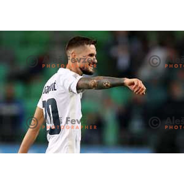 Petar Stojanovic in action during the UEFA Nations League match between Slovenia and Norway in Stozice, Ljubljana, Slovenia on September 24, 2022