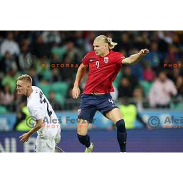 Zan Karnicnik in action during UEFA Nations League match between Slovenia and Norway in Stozice, Ljubljana, Slovenia on September 24, 2022