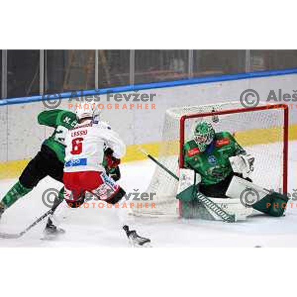 Zan Us of SZ Olimpija during IceHL ice-hockey match between SZ Olimpija (SLO) and KAC (AUT) in Tivoli Hall, Ljubljana, Slovenia on September 25, 2022 