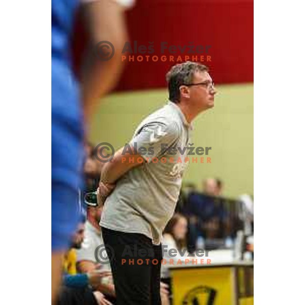 Zoran Jovicic in action during 1.NLB league handball match between Gorenje Velenje and Celje Pivovarna Lasko in Velenje, Slovenia on September 25, 2022