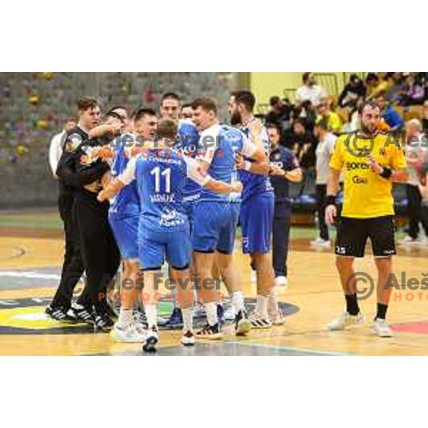 after 1.NLB league handball match between Gorenje Velenje and Celje Pivovarna Lasko in Velenje, Slovenia on September 25, 2022