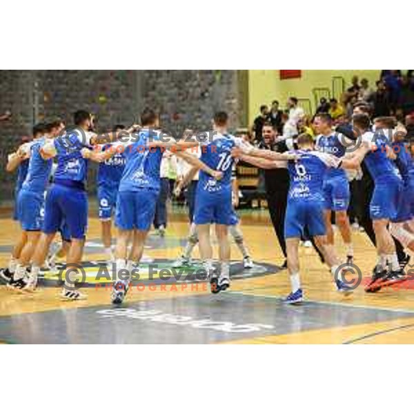 after 1.NLB league handball match between Gorenje Velenje and Celje Pivovarna Lasko in Velenje, Slovenia on September 25, 2022