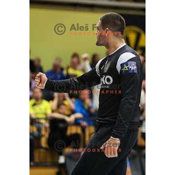 Nebojsa Bojic in action during 1.NLB league handball match between Gorenje Velenje and Celje Pivovarna Lasko in Velenje, Slovenia on September 25, 2022
