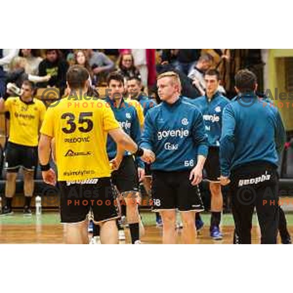 after 1.NLB league handball match between Gorenje Velenje and Celje Pivovarna Lasko in Velenje, Slovenia on September 25, 2022