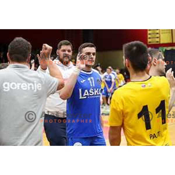 after 1.NLB league handball match between Gorenje Velenje and Celje Pivovarna Lasko in Velenje, Slovenia on September 25, 2022
