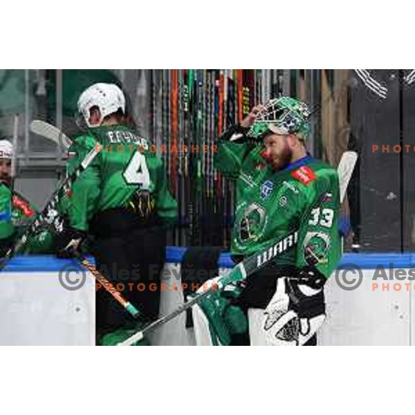 Zan Us of SZ Olimpija during IceHL ice-hockey match between SZ Olimpija (SLO) and KAC (AUT) in Tivoli Hall, Ljubljana, Slovenia on September 25, 2022 