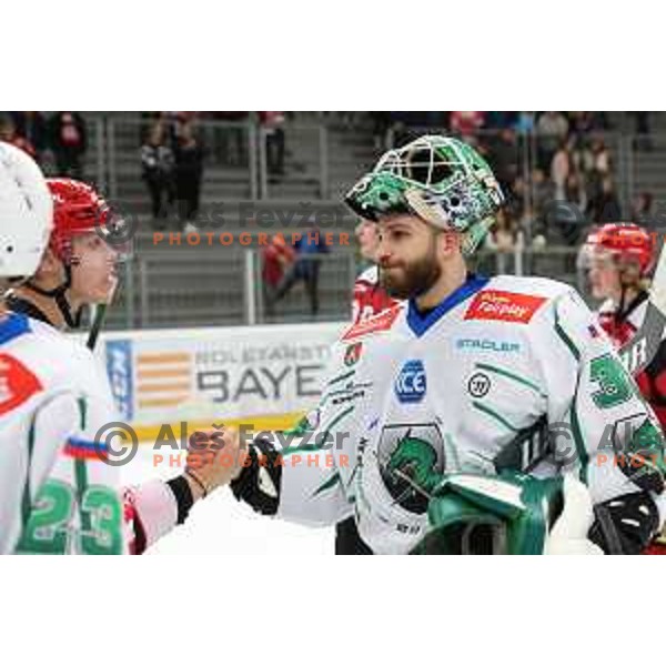 Zan Us during the Slovenian ice-hockey Cup between SIJ Acroni Jesenice and SZ Olimpija in Podmezakla Hall, Jesenice, Slovenia on September 28, 2022