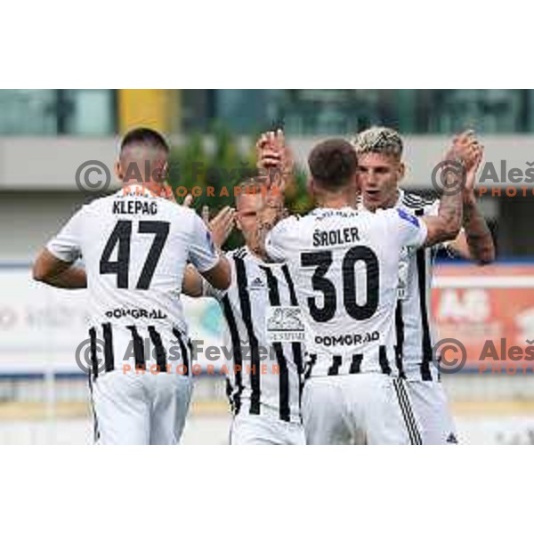 Tio Cipot in action during Prva Liga Telemach 2022-2023 football match between Domzale and Mura in Domzale, Slovenia on October 1, 2022
