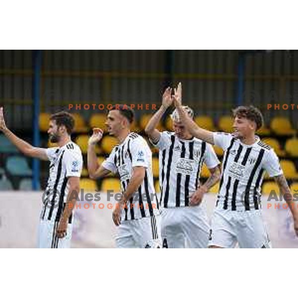 Kai Cipot in action during Prva Liga Telemach 2022-2023 football match between Domzale and Mura in Domzale, Slovenia on October 1, 2022